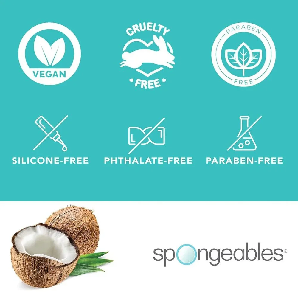 Pack of 2 Spongeables Pedi-Scrub Foot Exfoliating Wash Sponges in Coconut Colada